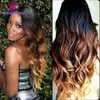 perucas de cabelo virgem humano brasileiro sufaya renda frontal onda natural ombre 3color t1b 4 27