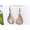 Kobiety Panie Paw Kryształ Rhinestone Wisiorek Naszyjnik Drop Kolczyk Zestaw Moda Waterdrop Jewelry Set Prezent dla miłości