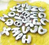 8mm 260pcs / lot A-Z 1 개의 모조 다이아몬드 합금 8MM 애완 동물 고리 가죽 팔찌 팔찌를 위해 적합했던 활주 편지