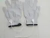 2PCS Rękawiczki do masażu przewodzącego Elektroterapia Elektroterapia Rękawiczki elektroterapowe do masażu piękna twarzy z kablem PVC1118111