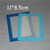 100 Stück Silikonmatten, Wachs, Antihaft-Pads, Silikon-Trockenkräutermatte, 11 x 8,5 cm, Backmatte, Dabber-Blätter, Gläser, Dab-Pad, Grün, Blau, Gelb, Schwarz