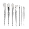 7pcs/set Mermaid Makeup Brushes Kit Soft Hair Bristles Eyebrow Eyeliner Blush Cosmetic Concealer Brushes Cosmetic Beauty Tools DHL Ship