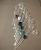 Bunte gebogene Glaspfeifen, Rauchpfeife, 14 cm, mehrfarbig, klares Glas, Ölbrenner, Wasserpfeifen-Balancer