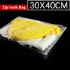 45x55cm Clear Plastic Garment Zip Lock Reusable Dress Packaging Bags Transparent Zipper Clothing Storage Self Seal Hermetic Package Pouch