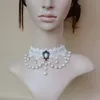 Горячие продажи колье мода кружева ожерелье цепь женский короткие ключицы жемчужное ожерелье ожерелья подвески бесплатная доставка