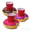 Inflatable donuts tubes coke Phone Cup Holder swim pool floating toys 18cm Drink Botlle Holder free shipping