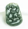 Handgeschnitzte natürliche grüne Jade Kaninchen-Jade-Geschenkanhänger-Halskette