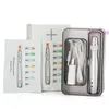 Delar EU skattefria 5 hastigheter 7Color Electric Derma Dr Pen Stamp Auto Micro Needle Roller Stamp Anti Aging ärr Acne Borttagningsstorlek Nål