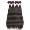 Самые продаваемые пучки бразильских натуральных волос 10а, влажные и волнистые объемные волосы, прямые перуанские наращивания человеческих волос Mix7827684