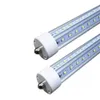 T8 LED em forma de V Luz de resfriador de tubo de V 4 pés 5 pés 6 pés 8 pés pino único fa8 LEDs Tubos de luz 270 ângulo duplo lados AC 85-265V