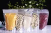 400pcs Mylar 식품 커피 저장을위한 알루미늄 호일 지우기 패키지 팩 가방 Resealable Zip Lock 포장 가방 도매