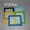 Tapis de tampons en silicone pour fumer 11x8,5 cm ou 14 x 11,5 cm, tapis carré, conteneurs de dab, outil de dabber pour nectar de silicium DHL