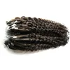 7a Micro Loop Brasilianska förlängningar 100g Applicera Naturligt hår Mikrolänk Hårförlängningar Human 100s Kinky Curly Micro Loop Hårförlängningar