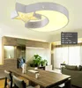 Children lamp Star Moon Ceiling Light Creative personality Boy / Girl Bedroom Ceiling Romantic Crystal LED lamps