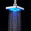 Hot sale bathroom Square Water Flow Adjustable Romantic Automatic LED Shower Head for Bathroom free shipping