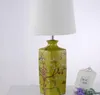 Modern Art Deco LED Ceramic Base and Cotton Lamps Shade Table Lamp for Bedroom Decor