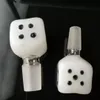 White dice bubble glass bongs accessories , Glass Smoking Pipes colorful mini multi-colors Hand Pipes Best Spoon glass Pipes