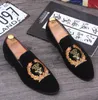 Fashion Men Loafers Slip on Mens Velvet Shoes Casual Velvet Slippers British Dress Shoes Men's Flats Wedding and Party Shoes