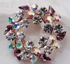 10pcs / lot Mix Style Colors Fashion Crystal Jewelry Pins Brooches per Brooch Craft Regalo BR08 Shipp gratis