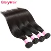 Glary Producten Mink Braziliaanse Haar Bundels Virgin Straight Menselijk Haar Weave Bundels Goedkope Remy Hair Extensions Machine Double Wefts 4pcs Lot