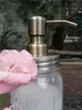 Rust Proof Diy Hand Soap Dispenser Pump Rostfritt stål Mason Jar Countertop Soap Lotion Dispenser lock och pump med Tube Polish2185451