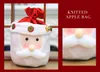 2017 أحدث أكياس حلوى عيد الميلاد هدية حقيبة مع جرس لطيف سانتا كلوز ثلج الأيائل حقيبة ل appple