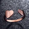 Romantiska justerbara dubbla hjärtringar Rose Gold Färg Öppna Toe Ring för Woman Anillos Present Smycken R-202