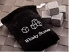 Cooler Whisky Rock Soapstone Whisky Stones Ice Block Wine Ice Cube 9pcs / Set Ice with Box and Storage Pouch Free DHL