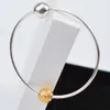 Edell 100% 925 Sterling Silver Bead Charm Guld Öppning Geometrisk Intuition Pärlor Passa Pandora Essence Bracelet DIY Smycken Födelsedagspresent