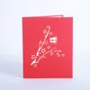 10 Stück Kirschbaum-Liebhaber, handgefertigt, Kirigami-Origami-3D-Pop-Up-Grußkarten, Einladungskarte für Hochzeit, Geburtstag, Party, Geschenk
