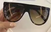 Cienkie okulary przeciwsłoneczne dla kobiet 41435 Czarno -szary gradientowe soczewki płaskie okulary przeciwsłoneczne Occhialia Da Sole Kobiety Modne okulary przeciwsłoneczne z pudełkiem