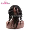 360 Lace Frontal peruk 22 * ​​4 * 2 Brasiliansk Loose Deep Wave Mänskliga hår för Black Women Greatemy Full Lace Band Frontal med Baby Hair