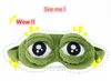 Mode Kawaii voyage sommeil masque pour les yeux 3D triste grenouille rembourré ombre couverture dormir fermé/ouvert yeux drôle masque