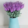 Flor de lavanda artificial, 1 buquê, 10 cabeças, folhas falsas, decorações de jardim, festa em casa, jardim, decoração de casamento, 4 cores para escolher9921327