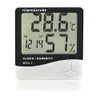 Mini Digital LCD Température Humidité Compteur Horloge Hygromètre Intérieur Thermomètre