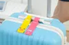 Karikatür silikon bagaj etiketleri çanta aksesuarları 240 40mm bagaj etiketi havaalanı uçuş bagaj bavul anti kayıp etiketle