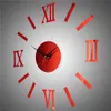 Klockor Bluelnas Vintage Roman siffror Ramfritt väggklocka 3D Heminredning Väggkonstklistermärken
