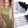 Kanekalon Jumbo Braiding Hair Synthetic Twone Twone Hair Color Black Brown Jumbo Braids Burks Extension Cheveux 24inch Ombre Expressi6668509