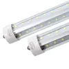 8ft LED-rör FA8 Single Pin V-formade T8 LED-ljusrör Varma vita kalla vita 8 fot svalare lampor AC 110-240V