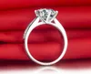 Wysokiej jakości genialny nowy okrągły diament wielokrskowy 3ct szóste pazur pierścionek modny ślub lub zaręczynowy styl królewskiego sądu