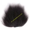 Grov yaki mänskligt hår hästsvans förlängande svarta kvinnor, kinky rak italiensk yaki rak dragkärlek hästsvans hårstycke 100g-140g naturligt