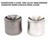 3parts Concave Grinders with tobacco bowl Herb Grinders 40505563mm 4 Layers Metal Grinders Concave Surface Tabacco Sharpstone G6860489