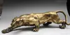 15 puur bronzen woeste luipaard panter cheetah carnivoor standbeeld325d