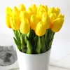 20 pz/lotto Tulipano Fiore Artificiale DELL'UNITÀ di elaborazione bouquet artificiale Real touch fiori Per La Casa di Nozze fiori decorativi ghirlande