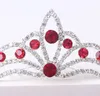 Kızlar kron rhinestones ile düğün takı gelin başlıklar doğum günü partisi performans yarışması kristal tiaras düğün aksesuarları # BW-T040