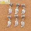 Soft Leaves Leaf Big Hole Charm Beads 100pcs/lot 29.8x8.4mm Antique Silver Fit European Dangle Bracelets B362