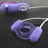 Nuevo Clit Dual Vibrating Cock Ring Vibrating Double Eggs Control remoto con cable Anillos eléctricos para el pene Vibrador Juguetes para hombres Mujer 0701