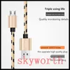 Premium Micro USB Typ C Kabel ładujący Nylon Pleciona Szybka Ładowarka USB 3.3ft 1m dla Androida Samsung Nexus HTC Motorola Huawei