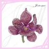 Spille di orchidea austriaca da donna di lusso da 100 pezzi Spilla con petalo di fiore di strass di cristallo per donna