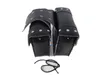 2 x Universal Motorcycle SaddleBags Zadelzakken links Rechts Pouch Motorfietsaccessoires Faux Leather Black Color8541562